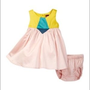 ❣️SOLD❣️ Aurora Colorblock Dress & Bloomer Set